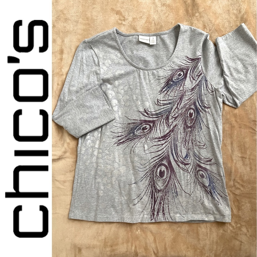 Chico's 🦚Peacock Top🦚